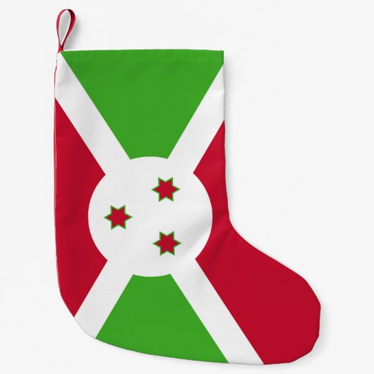 Petite Chaussette De Noël Drapeau de Noël du Burundi (Devant)