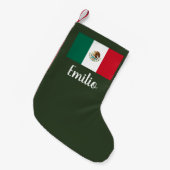 Petite Chaussette De Noël Drapeau mexicain personnalisé Bas de Noël (Devant (Accrochage))