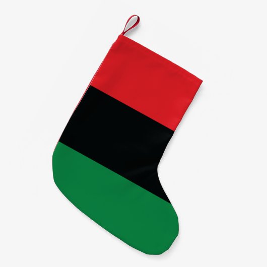 Petite Chaussette De Noël Drapeau rouge, noir et vert (Devant (Accrochage))