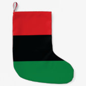 Petite Chaussette De Noël Drapeau rouge, noir et vert (Devant)