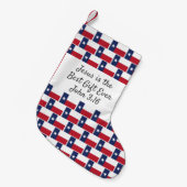PETITE CHAUSSETTE DE NOËL DRAPEAU TEXAS TEXAN PERSONNALISÉ (Devant (Accrochage))