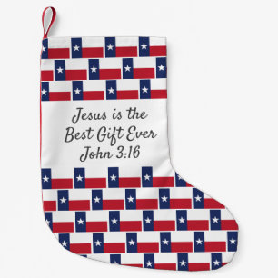 PETITE CHAUSSETTE DE NOËL DRAPEAU TEXAS TEXAN PERSONNALISÉ