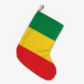 Petite Chaussette De Noël Drapeau vert, or (jaune) et rouge (Devant (Accrochage))