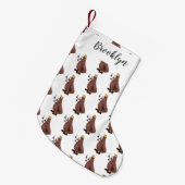 Petite Chaussette De Noël Drôle affamé pulette affamée dessin animé (Devant (Accrochage))