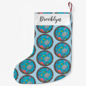 Petite Chaussette De Noël Drôle des créatures marines sous l'eau dessin anim (Dos)