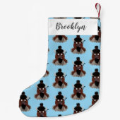 Petite Chaussette De Noël Drôle dessin animé de bison de buffle (Dos)