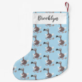 Petite Chaussette De Noël Drôle dessin animé d'oiseau de dodo (Dos)