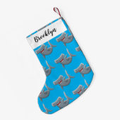 Petite Chaussette De Noël Drôle mignon requin marteau dessin animé (Dos (Accrochage))