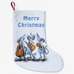 Petite Chaussette De Noël Drôle Noël Stockage avec Musique de souris