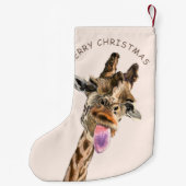 Petite Chaussette De Noël Drôle Noël Stocker Jouer Giraffe - Smile (Dos)