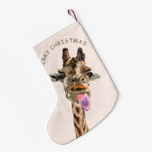 Petite Chaussette De Noël Drôle Noël Stocker Jouer Giraffe - Smile (Dos (Accrochage))