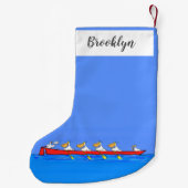 Petite Chaussette De Noël Drôle pélicans rameurs dessin animé (Dos)