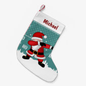 Petite Chaussette De Noël Drôle Père Noël Dabbing (Devant (Accrochage))