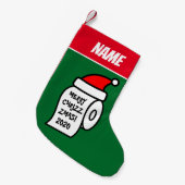 Petite Chaussette De Noël Drôle père Noël papier de toilette en quarantaine  (Devant (Accrochage))