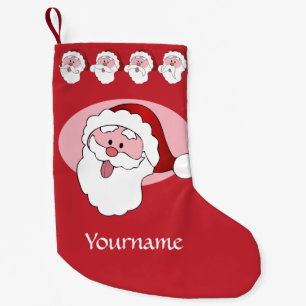 Petite Chaussette De Noël Drôle Père Noël stockage de Noël personnalisé