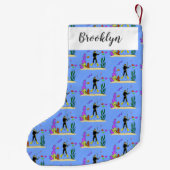 Petite Chaussette De Noël Drôle plongeur et poisson mer créatures dessin ani (Dos)