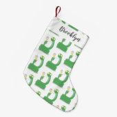 Petite Chaussette De Noël Drôle serpent vert avec caricature maraca (Devant (Accrochage))