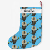 Petite Chaussette De Noël Drôle singe-singe macaque à queue de lion (Dos)