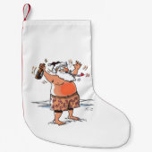 Petite Chaussette De Noël Drunk Père Noël réserve de Noël petit (Devant)