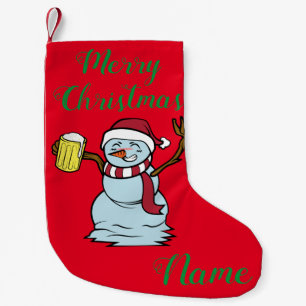 Petite Chaussette De Noël Drunk Snowman Thunder_cove