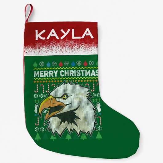 Petite Chaussette De Noël Eagle Ugly Christmas Sweat Wildlife Series (Devant)