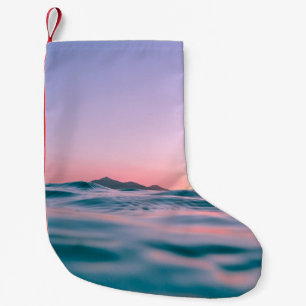Petite Chaussette De Noël Eau calme pendant l'heure d'or