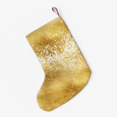 Petite Chaussette De Noël Éclat blanc d'étincelle d'or (Dos (Accrochage))