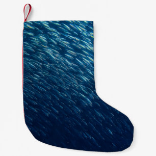 Petite Chaussette De Noël École de poisson sous-marin Abstrait