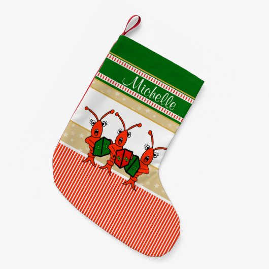 Petite Chaussette De Noël Écrevisses mignonnes de Caroling (Devant (Accrochage))