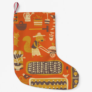Petite Chaussette De Noël Écureuils de jardin : Scène animal lunaire