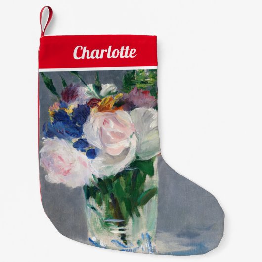 Petite Chaussette De Noël Edouard Manet - Fleurs dans un cristal (Devant)