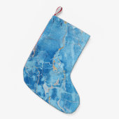 Petite Chaussette De Noël Élégance du marbre : Surface texturée naturelle. (Devant (Accrochage))