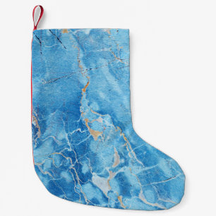 Petite Chaussette De Noël Élégance du marbre : Surface texturée naturelle.