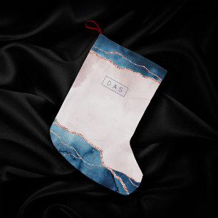 Petite Chaussette De Noël Élégance mystique Monogramme d'agrafage rose Tur