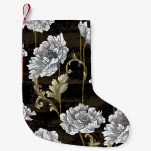 Petite Chaussette De Noël Elégance Peony : Flèches d'or baroque