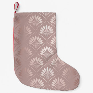 Petite Chaussette De Noël Elégant art déco motif de treillis or