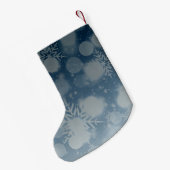 Petite Chaussette De Noël Élégant Cristal de glace Flocon de neige Noël (Dos (Accrochage))