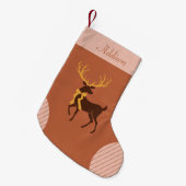 Petite Chaussette De Noël Élégant en terre cuite rose Personnalisé (Devant (Accrochage))