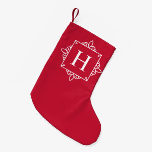 Petite Chaussette De Noël Élégant Monogramme de vacances