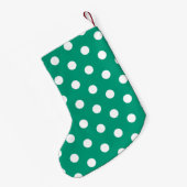 Petite Chaussette De Noël Élégant Motif de monogramme vert (Dos (Accrochage))