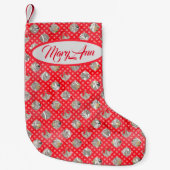 Petite Chaussette De Noël Élégant Motif de Noël (Devant)