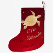 Petite Chaussette De Noël Élégant Noël hawaïen (Dos)