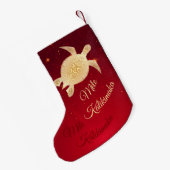 Petite Chaussette De Noël Élégant Noël hawaïen (Dos (Accrochage))