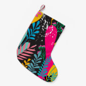 Petite Chaussette De Noël elegant seamless pattern with abstract leaves and  (Devant (Accrochage))