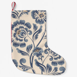 Petite Chaussette De Noël Elément motif vintage continu fleur. Élégant t