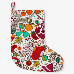Petite Chaussette De Noël Éléments de Noël festifs Design sans couture