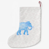 Petite Chaussette De Noël Éléphant indien bleu de motif (Dos)