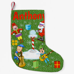 Petite Chaussette De Noël Élevage de Noël de la bande des elfes