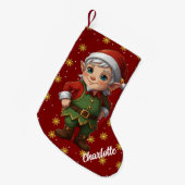 Petite Chaussette De Noël Elfe mode Noël (Devant (Accrochage))