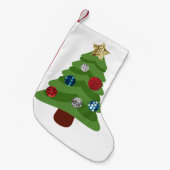 Petite Chaussette De Noël emoji noël arbre xmas stockage (Devant (Accrochage))